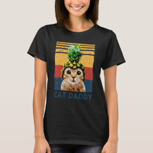 Cute Cat Pineapple Helmet Dad dy Mom my Boy Girl   T-Shirt