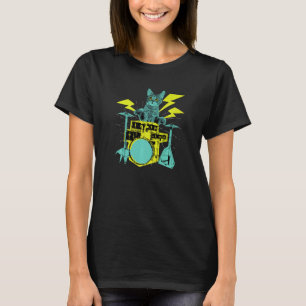 Cute Cat Playing Drums  1 T-Shirt