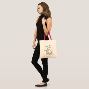 Cute Cat Playing Piano Music Tote Bag
