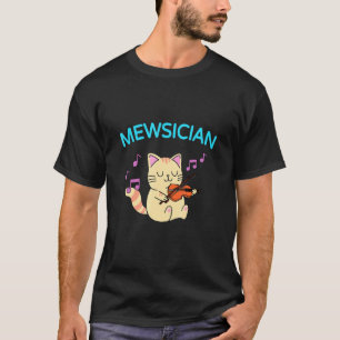 Cute Cat Playing Violin T-Shirt