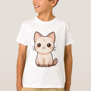 Cute Cat Print T-Shirt for Cat Lovers