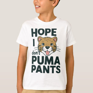 Cute Cat Pun Hope I Don't Puma Pants Cartoon Desig T-Shirt