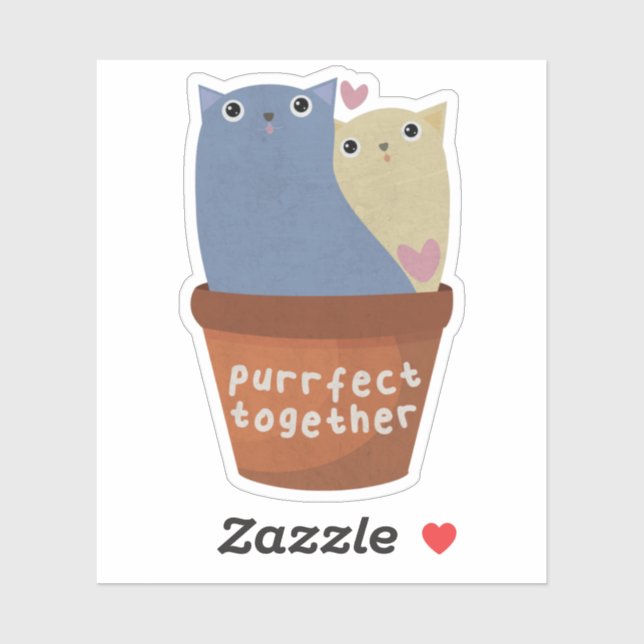Cute Cat Pun: Purrfect Together (Sheet)