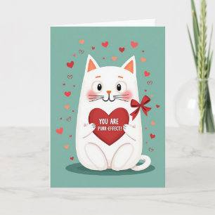 Cute Cat Purrfect Valentine Card