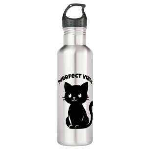 Cute Cat Purrfect Vibes 710 Ml Water Bottle