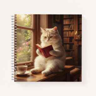Cute Cat Reading Notebook