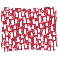 Cute Cat Red and White