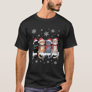 Cute Cat Reindeer Christmas Swea T-Shirt