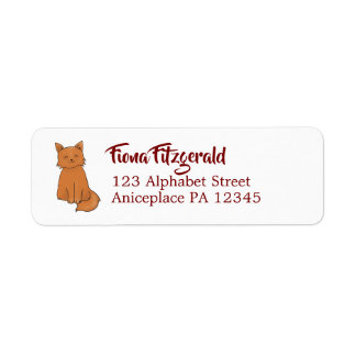 Cute Cat Return Address Labels