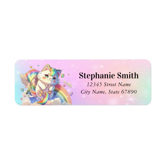 Cute Cat Return Address Labels (Front)