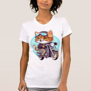 CUTE CAT riding a motocycle Classic T-Shirt (6)