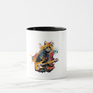 cute cat rocks tar design mug