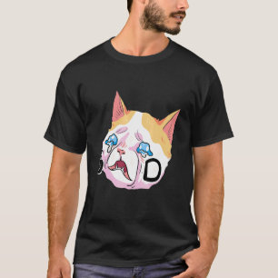 Cute Cat Sad Womens Meowy Cat Cats T-Shirt