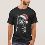 Cute Cat Santa Hat Christmas Xmas Kitten for Men W T-Shirt<br><div class="desc">Cute Cat Santa Hat Christmas Xmas Kitten for Men Women</div>