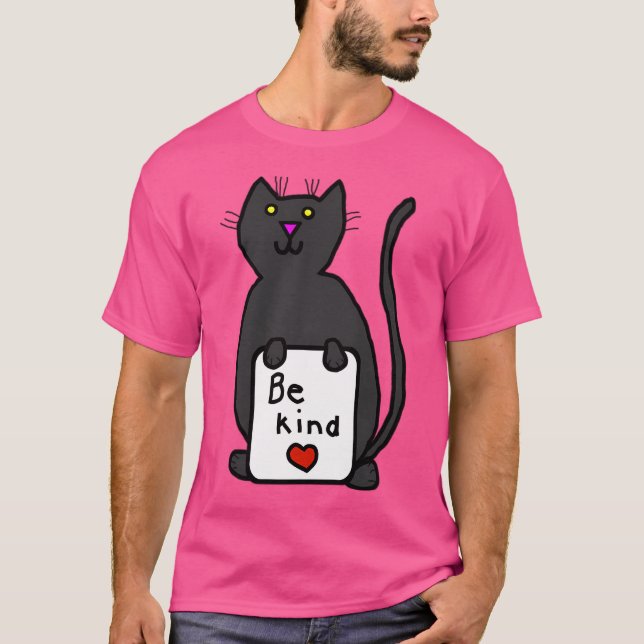 Cute Cat Says - Network To Be Kind T-Shirt (Front)