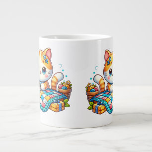 Cute Cat sewing quilt Ceramic Mug