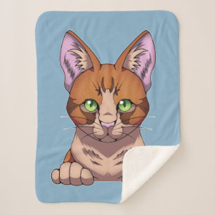 Cute Cat Sherpa Blanket