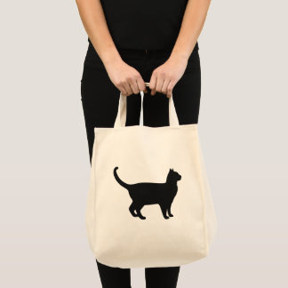 Cute Cat Silhouette Tote Bag