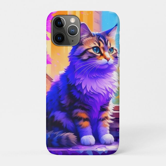 Cute Cat Sitting in Window Ai Art Case-Mate iPhone Case (Back)