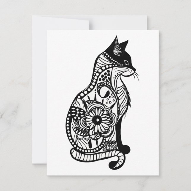 Cute cat sketch II  Card (Front)