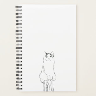 Cute Cat Sketch Modern Planner