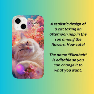 Cute cat sleeping Case-Mate iPhone 14 case