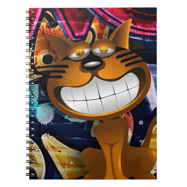 Cute Cat Spiral Notebook (Front)