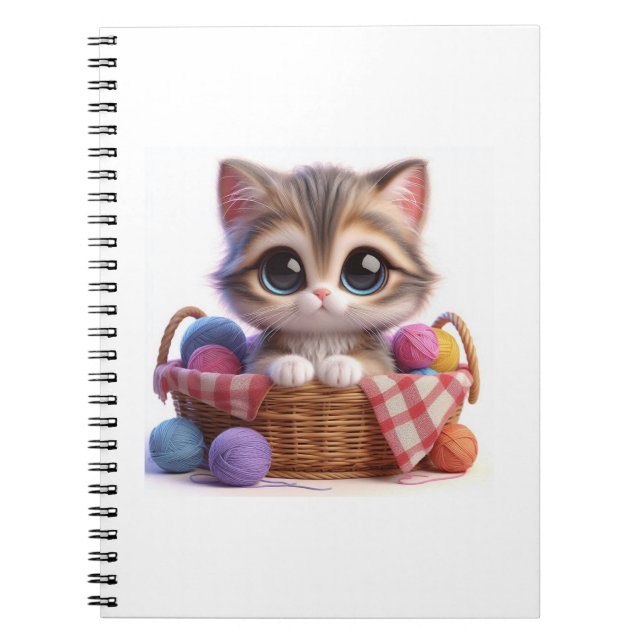 Cute Cat Spiral Photo Notebook (Front)