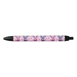Cute Cat Stationery Kawaii Cat Design Adorable Black Ink Pen