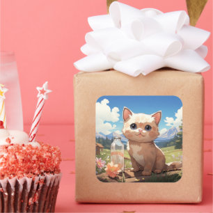 Cute cat sticker
