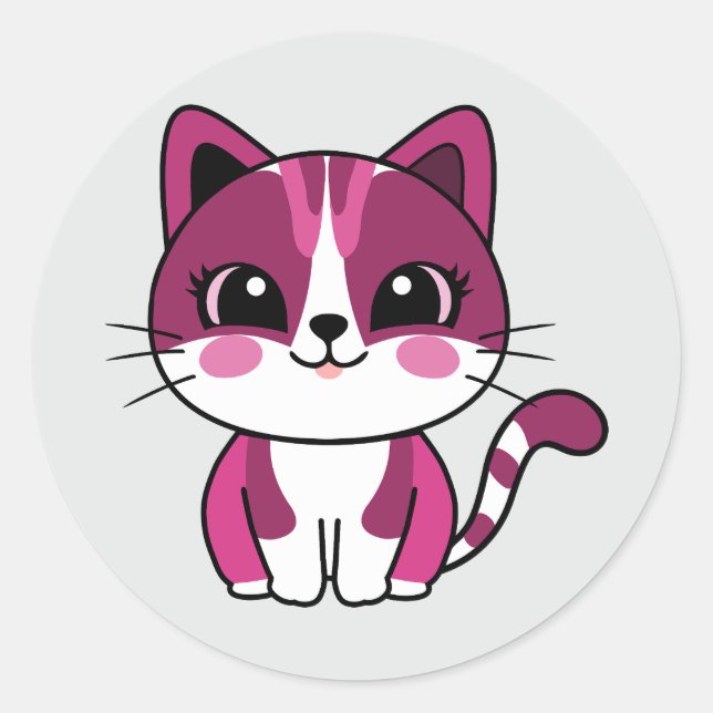 cute cat sticker (Front)