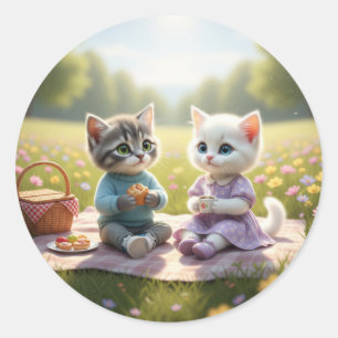 Cute Cat Sticker   Tom & Luna Spring Design