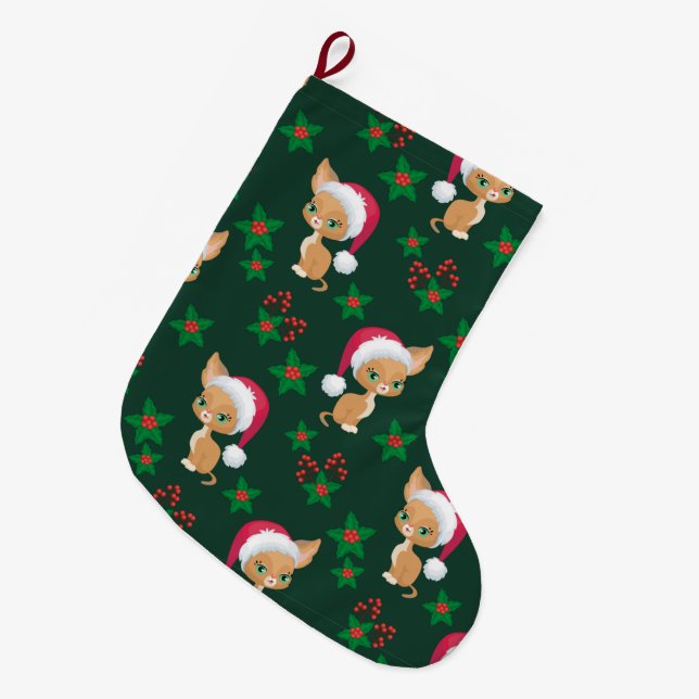 Cute Cat Stocking (Front (Hanging))