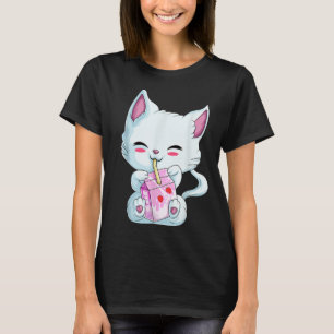 Cute Cat Strawberry Milk Shirt For Women Girls, Ka