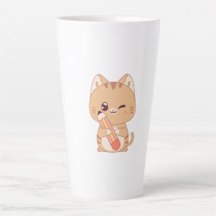 cute cat student   cat lovers design  latte mug