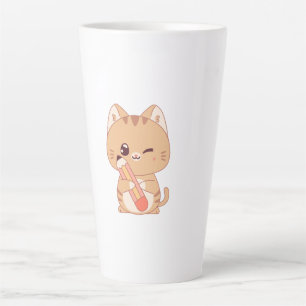 CUTE CAT STUDENT CATS LOVERS DESIGN LATTE MUG