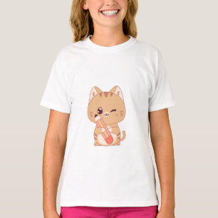 CUTE CAT STUDENT CATS LOVERS DESIGN T-Shirt