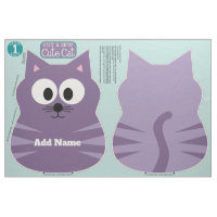 Cute Cat Stuffed Animal Sewing Pattern Custom Name