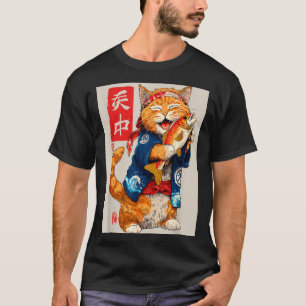 Cute Cat Sushi Japanese Food Anime Graphic Tees Me