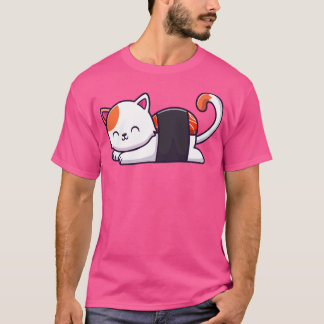 Cute Cat Sushi Salmon T-Shirt