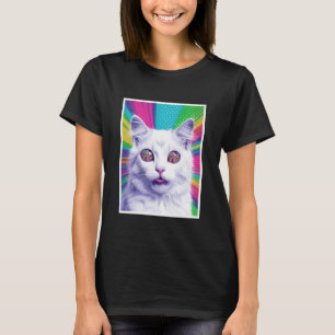 Cute Cat Swirl Lollipop Spiral Eyes Rainbow Pop Ar T-Shirt