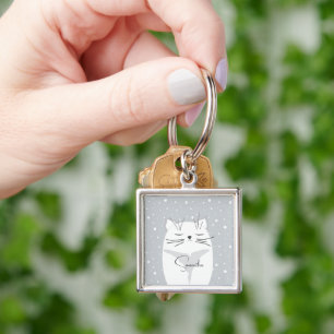 Cute cat, symbol of 2023. key ring