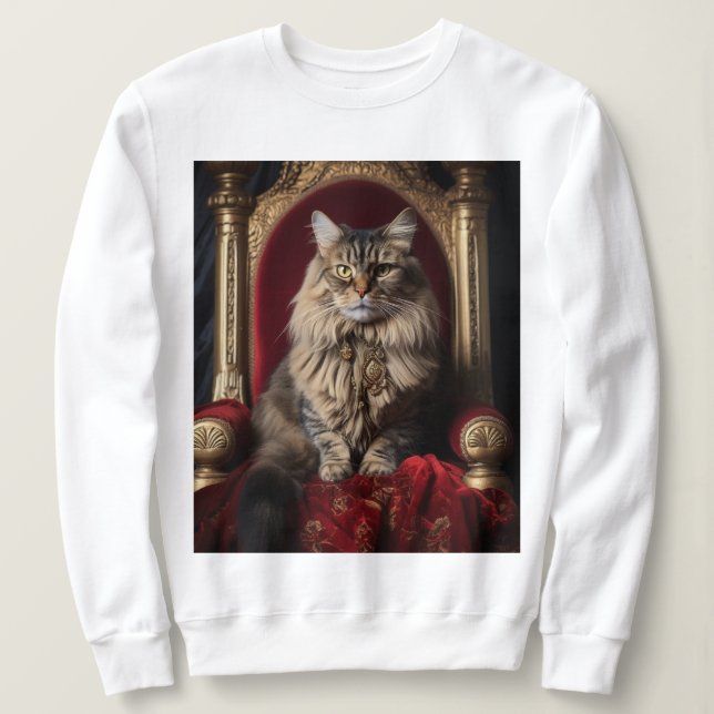 Cute Cat T-Shirt for Adults – Cat Lover Gift Sweatshirt (Design Front)