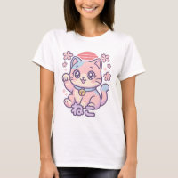 Cute Cat T-Shirt | Japanese Streetwear Kawaii Top