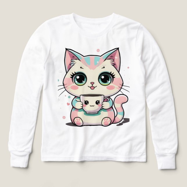 Cute Cat T-Shirt – Perfect for Cat Lovers (Design Front)