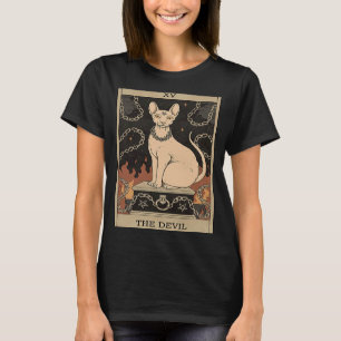 Cute Cat Tarot The Devil Cat For Women Kids T-Shirt