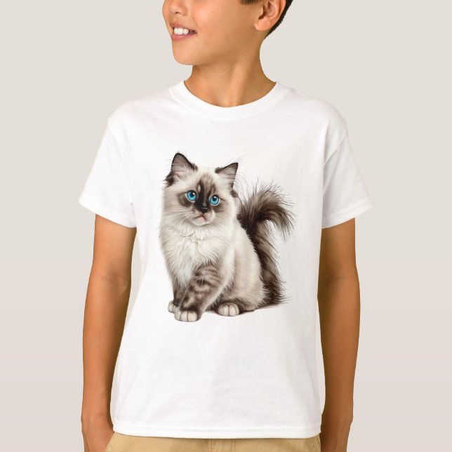 Cute Cat Tee Cat Mum Cat Dad (Front)
