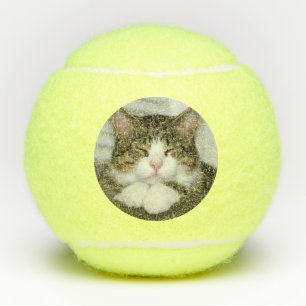 Cute Cat Tennis Balls