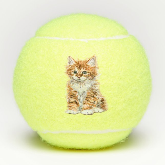 Cute Cat Tennis Balls (Front)