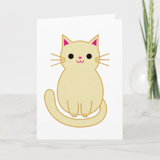 Cute Cat Thank you card